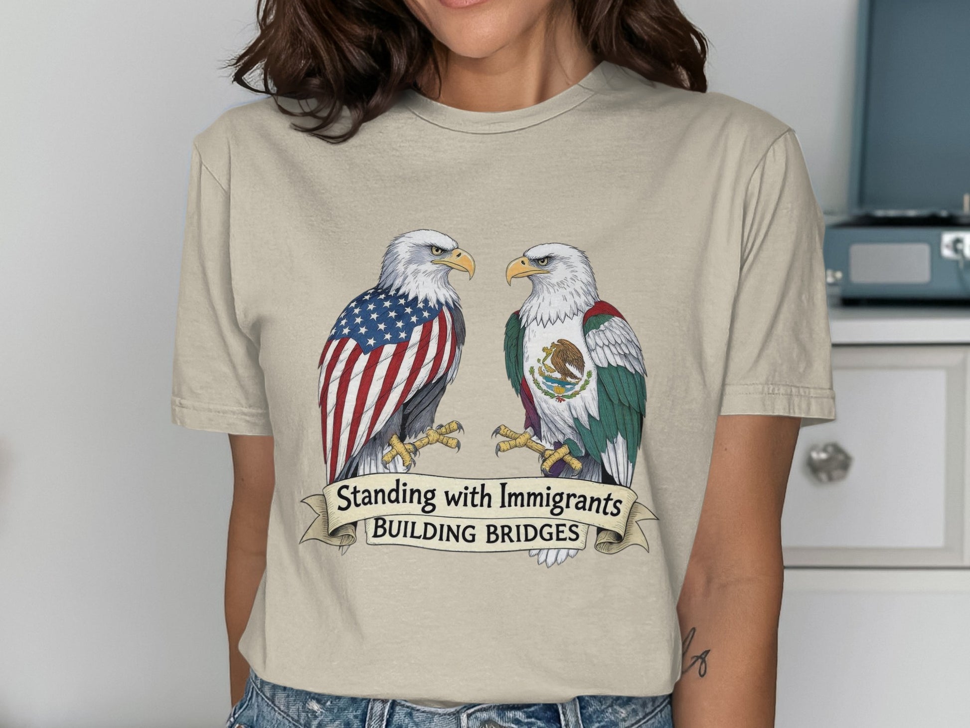 Standing with Immigrants Building Bridges shirt product type
