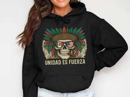Unidad Es Fuerza Skull Hoodie