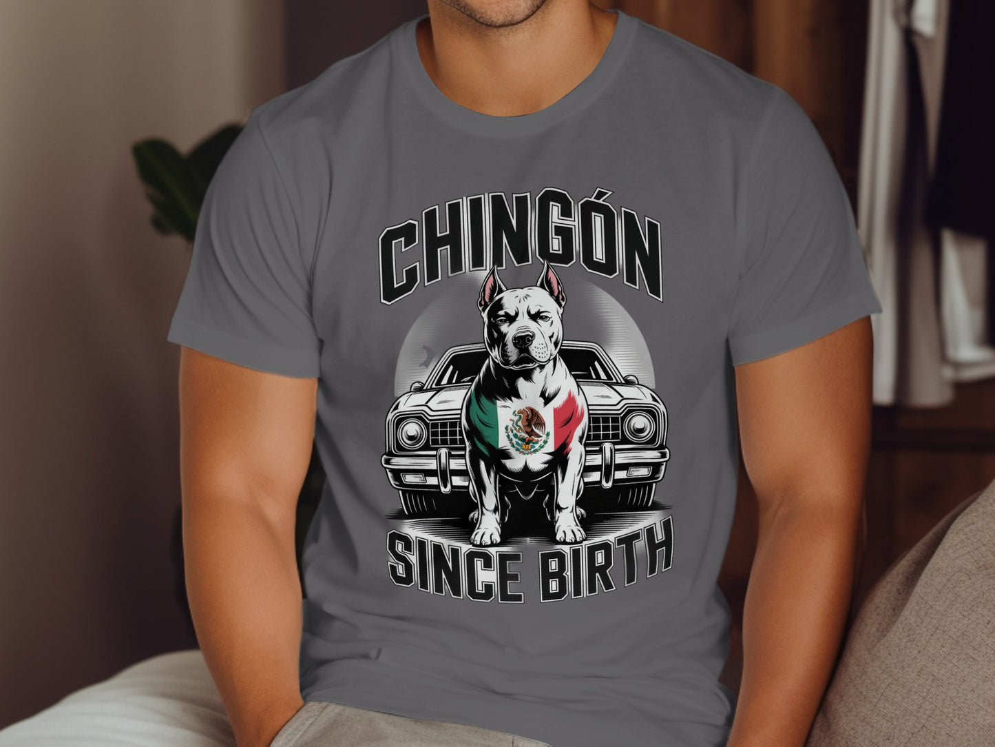 Chingón Since Birth Graphic Dog Car Design T-shirt product