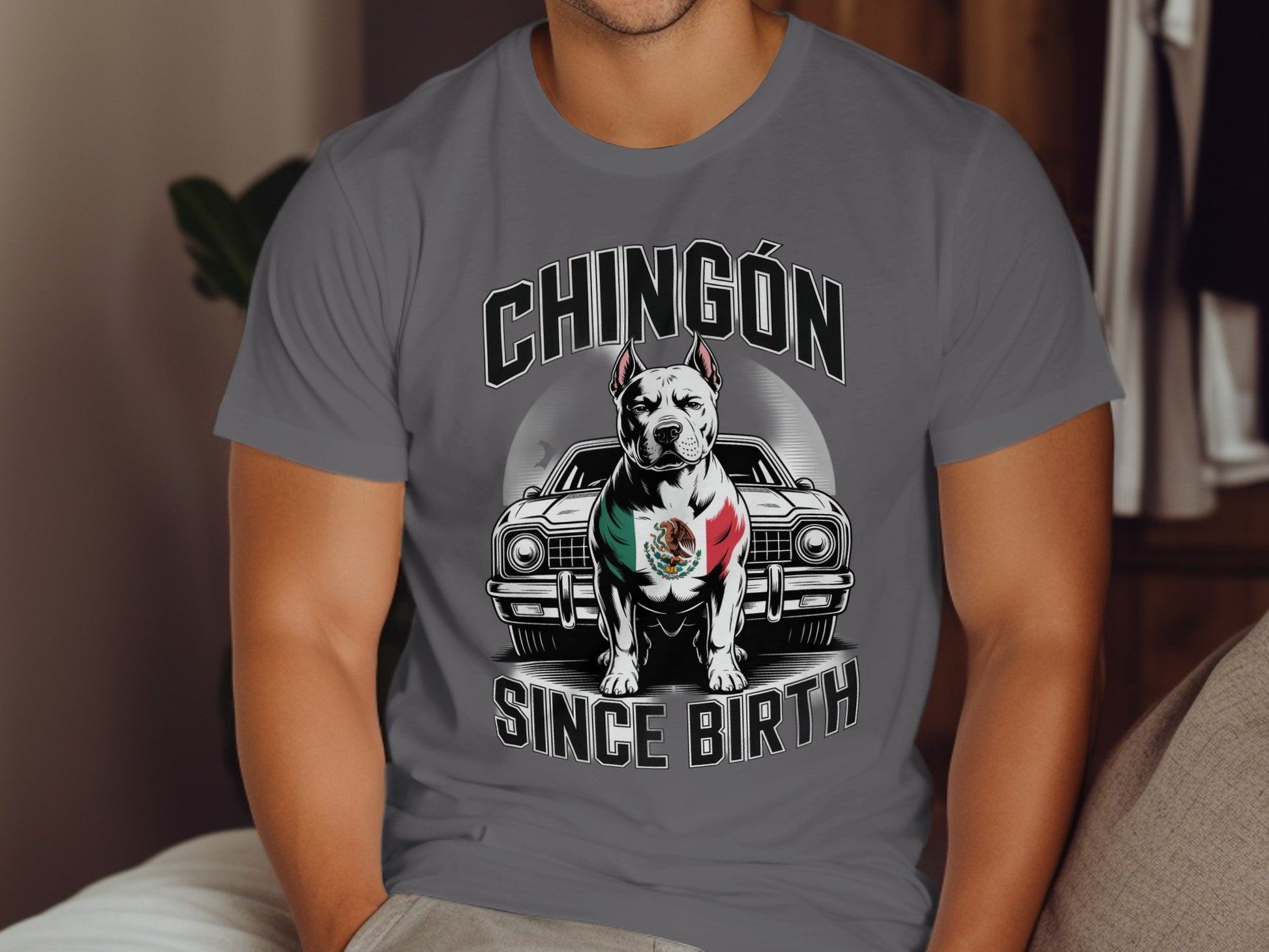Chingón Since Birth Graphic Dog Car Design T-shirt product