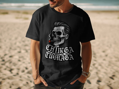 Gothic Skull with Cigar Graphic Men's T-Shirt product