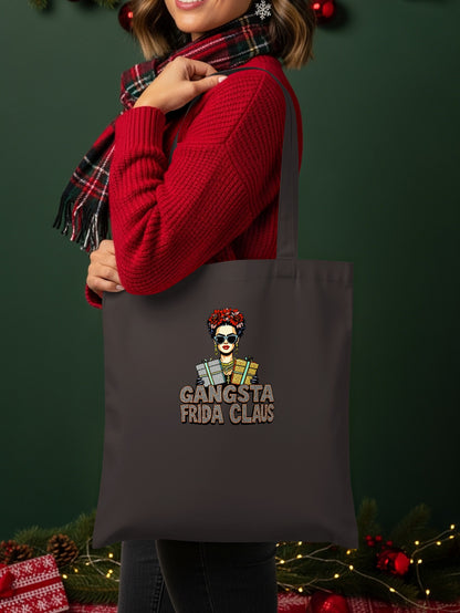 Gangsta Frida Claus Christmas Tote Bag shopper