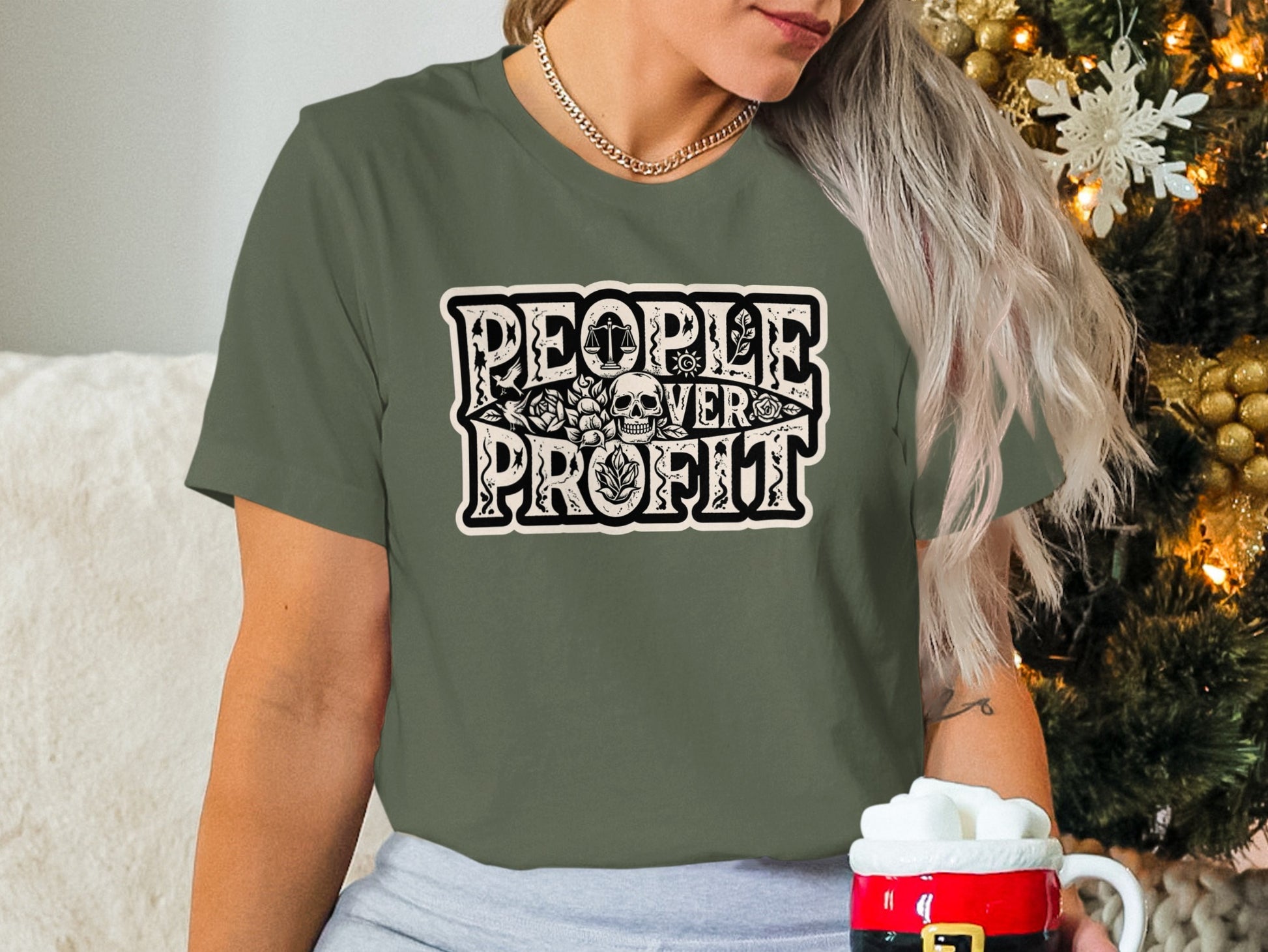 People Over Profit Graphic T-shirt Ideal Gift Shirt