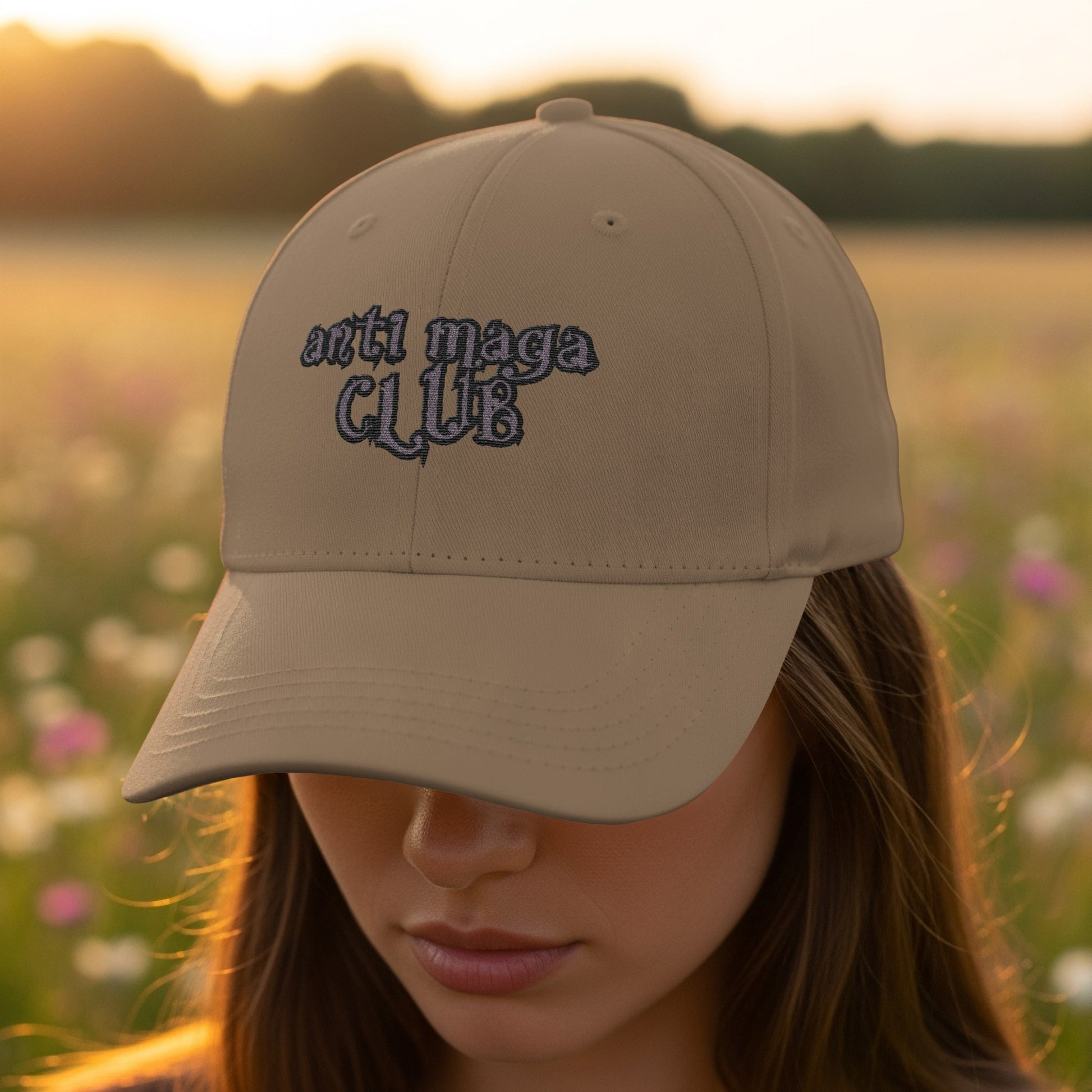 Anti MAGA Club Embroidered Beige Hat product