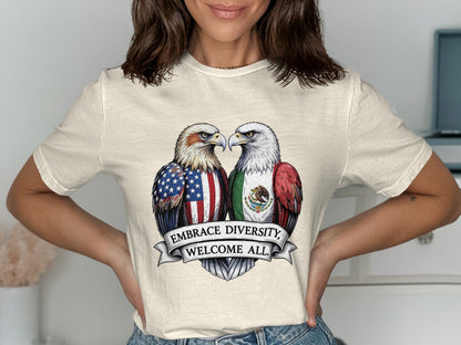 Embrace Diversity Welcome All Graphic Print Shirt product type