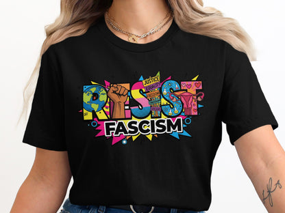 Resist Fascism Graphic Statement T-shirt product type