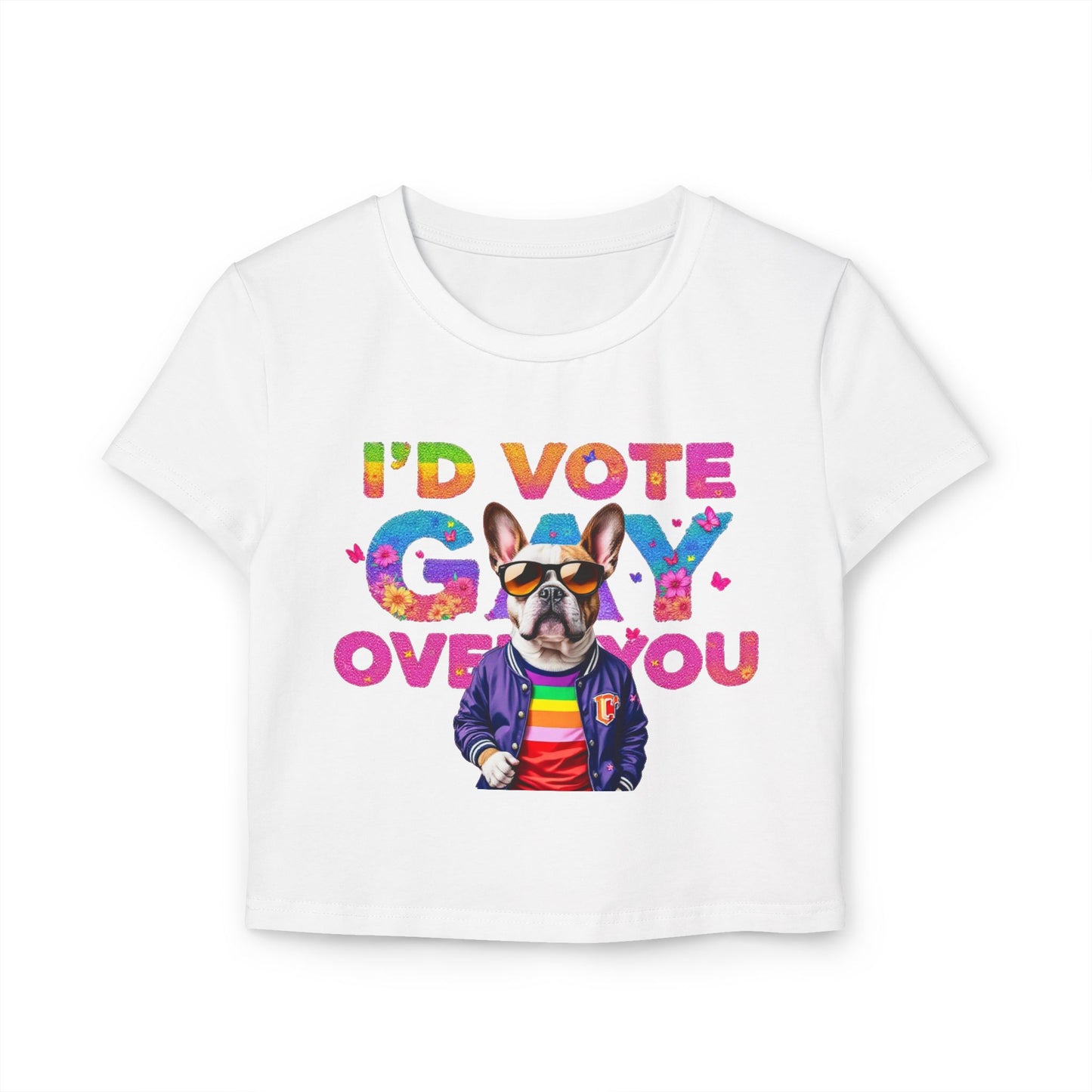 Pride Graphic Tee, Fun LGBTQ+ Shirt, Vote Gay T-Shirt, Cute Casual Pride Outfit, Summer Festival Top