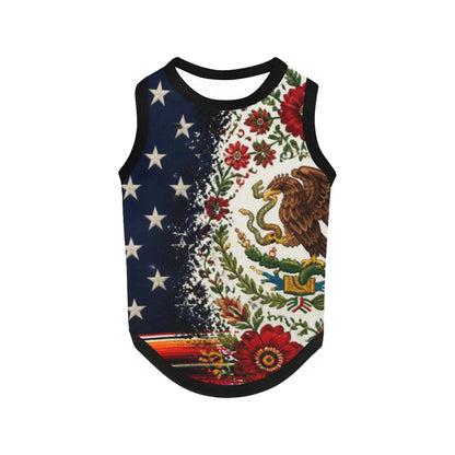 Pet Tank Top USA Mexico Pride Culture Dog Tee | Pet Cat Tank Top
