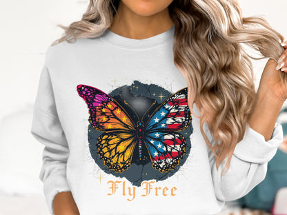 Fly Free Butterfly Graphic Sweatshirt product