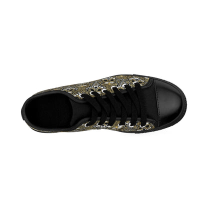 Gothic Skull Pattern Women's Sneakers | Edgy Footwear, Unique Fashion, Casual Shoes, Halloween Style, Gift for Her