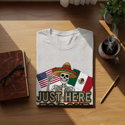 Just Here For The Food Skeleton T-shirt product type