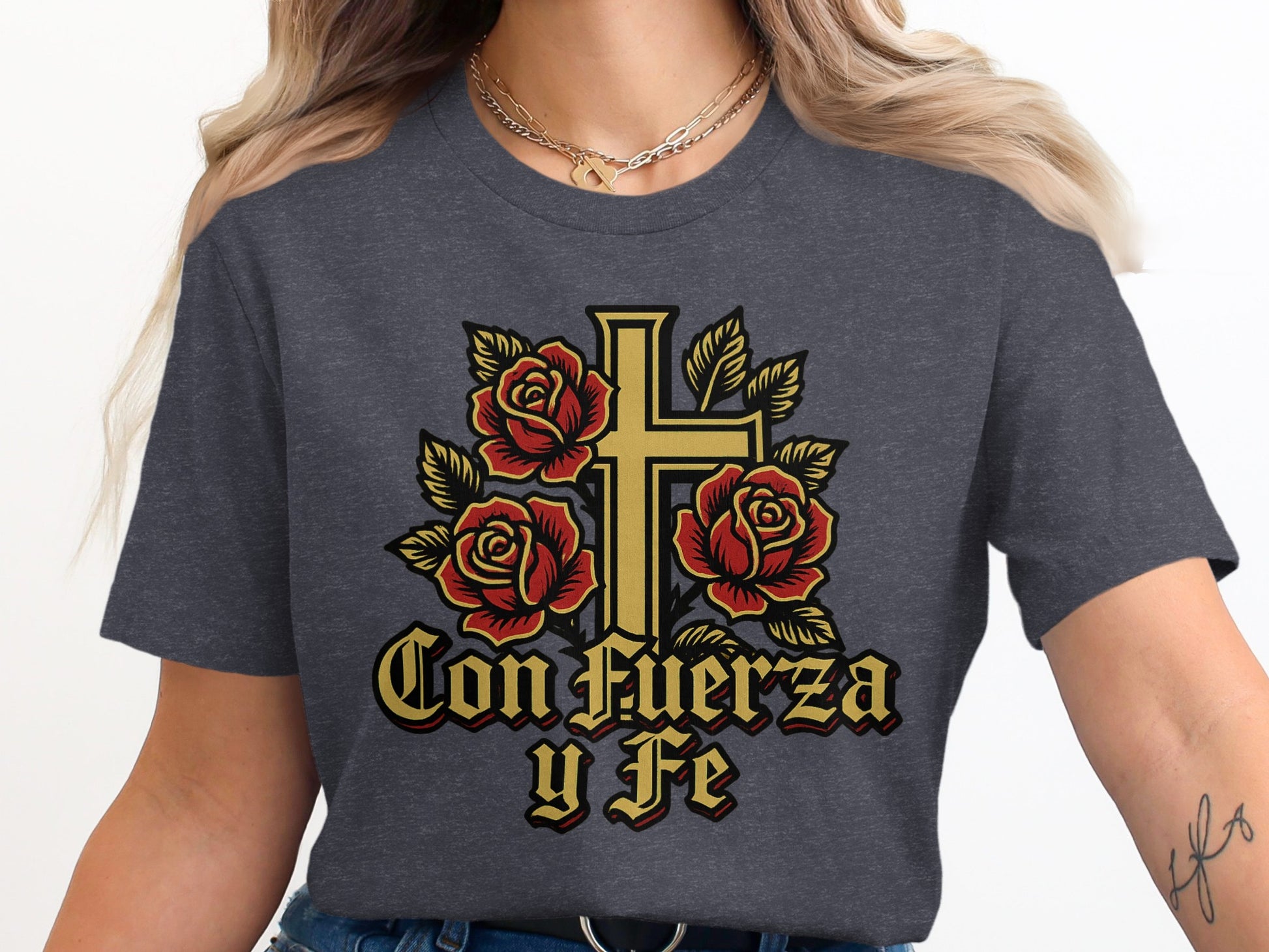 Con Fuerza y Fe Graphic Women Tee Shirt product