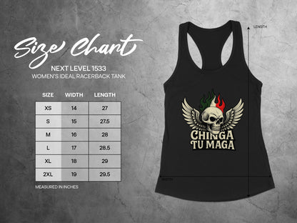 Skull with Wings and Flames Women's Tank Top