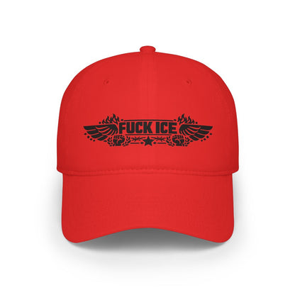 Bold Statement Red Fuck ICE Hat with Graphic Design