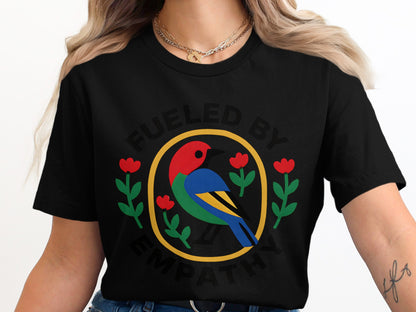 Fueled By Empathy Colorful Bird Graphic T-Shirt product type