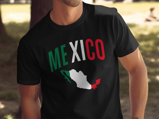 Mexico Map with Bold Text Graphic T-shirt product type