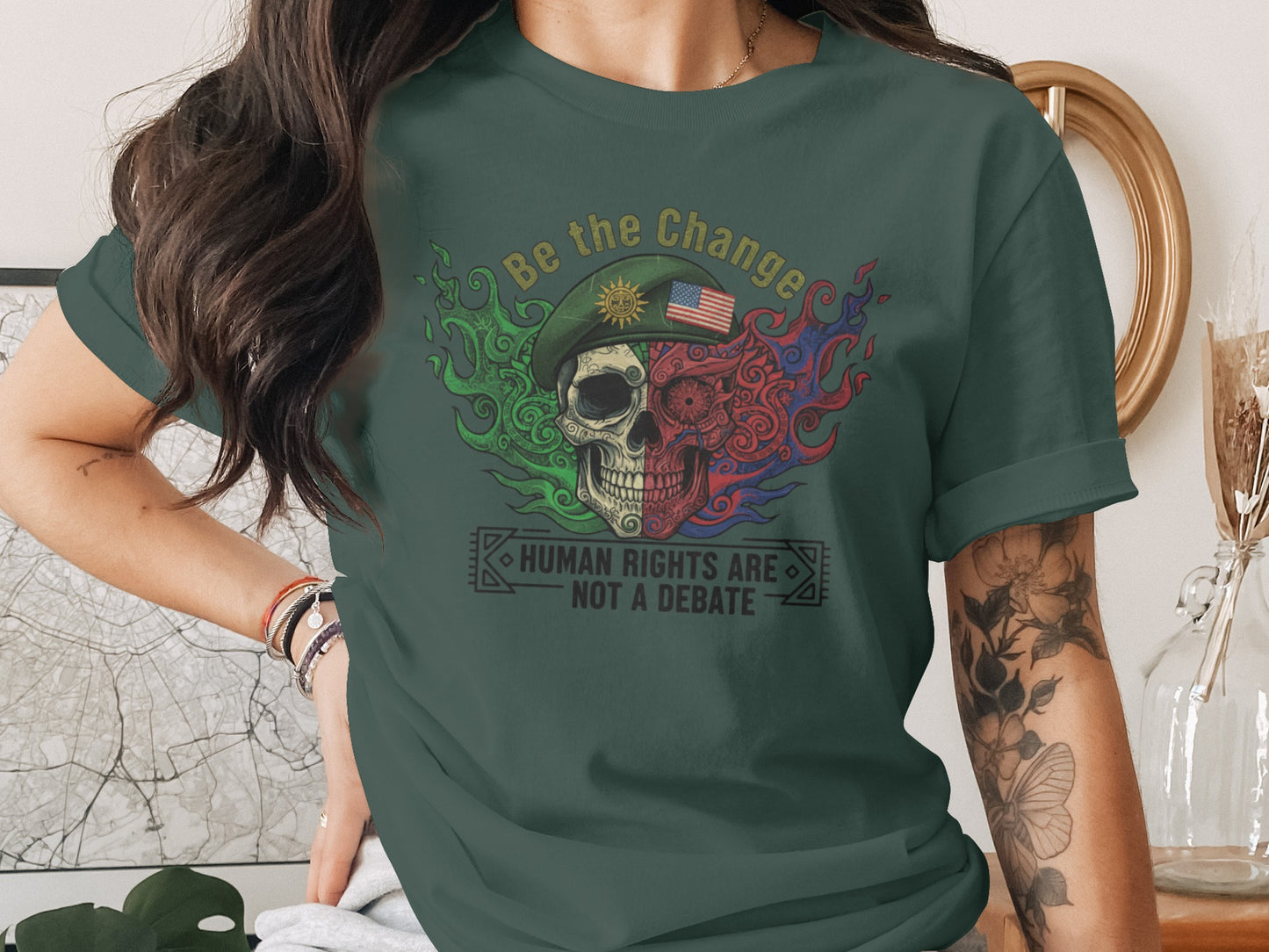Be the Change Human Rights Are Not a Debate Shirt