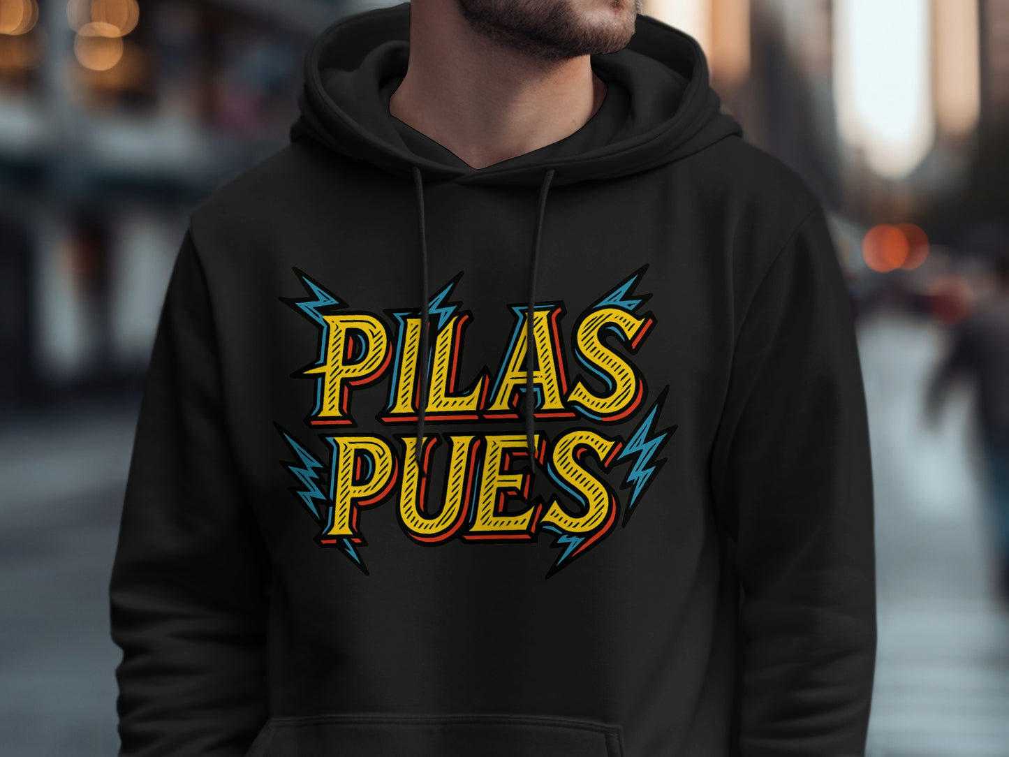 Vibrant Pilas Pues Graphic Hoodie product
