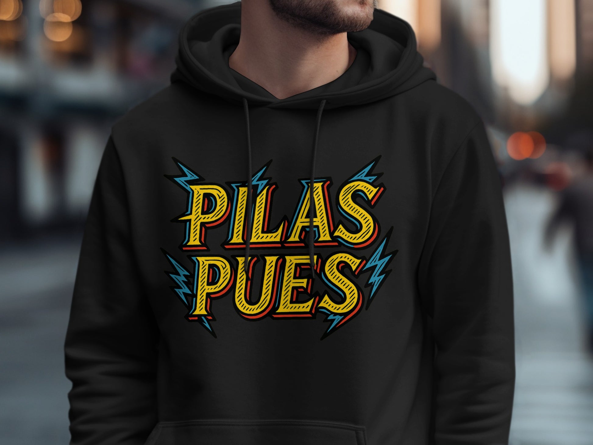 Vibrant Pilas Pues Graphic Hoodie product