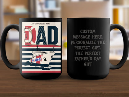 Personalized Father's Day Gift Ship Mug product