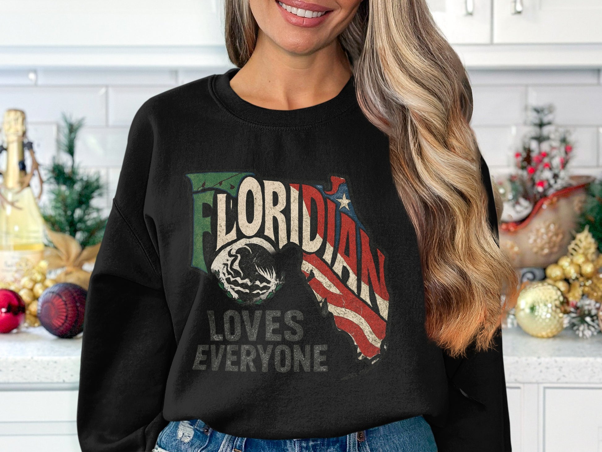 Floridian Loves Everyone Graphic Sweatshirt product type
