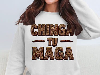 Chinga Tu Maga Graphic Statement Sweatshirt
