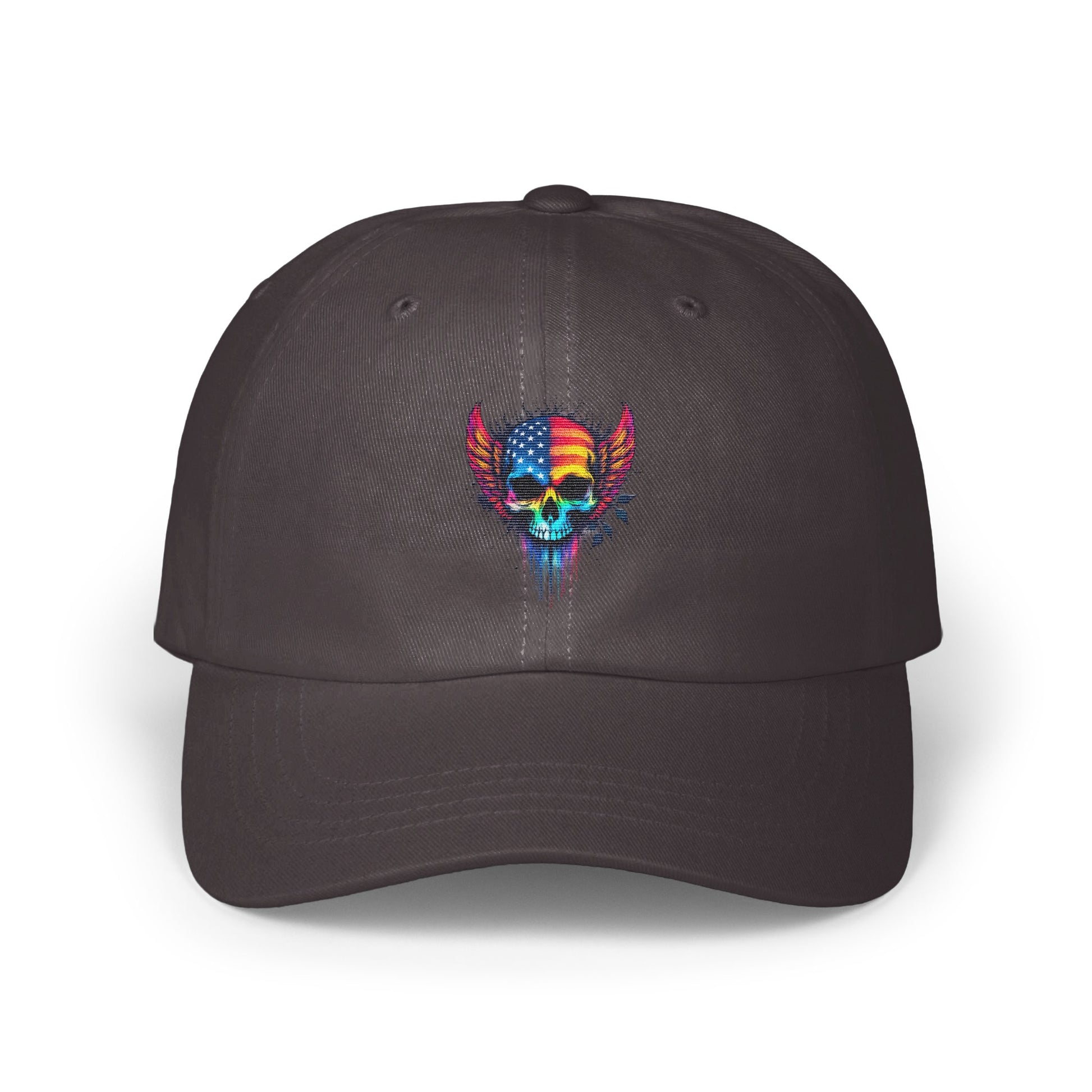 Patriotic Skull with Wings Design on Classic Cap product