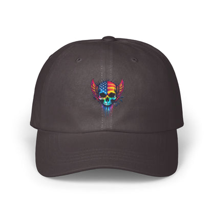 Patriotic Skull with Wings Design on Classic Cap product