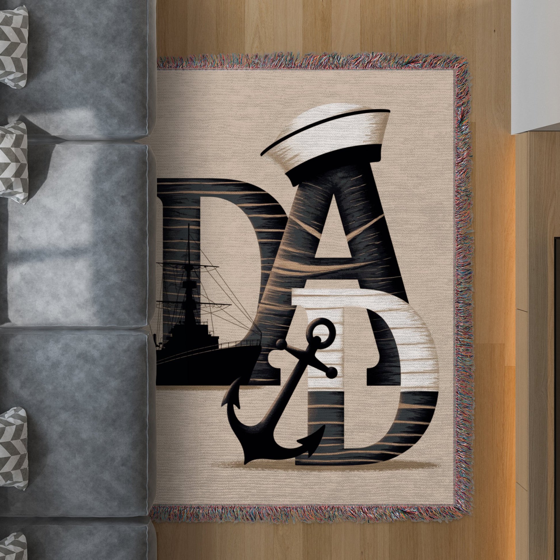 Nautical Theme Dad Anchor Design Rug product