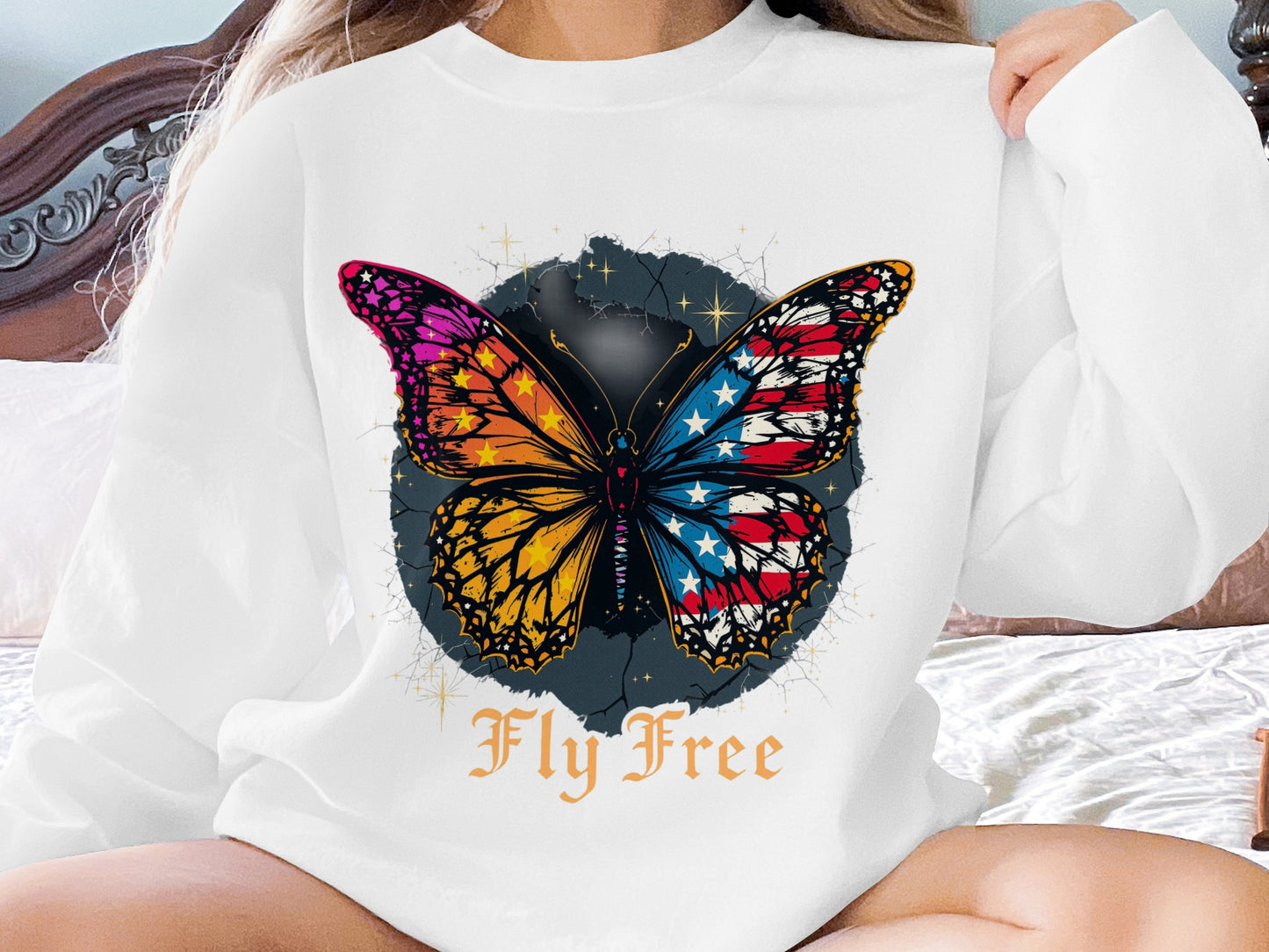 Vibrant Butterfly Fly Free Sweatshirt product