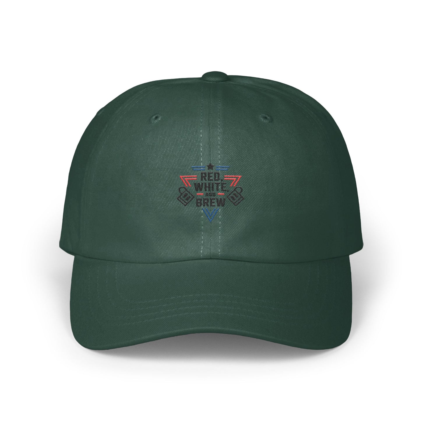 Red White and Brew Design Green Baseball Cap product