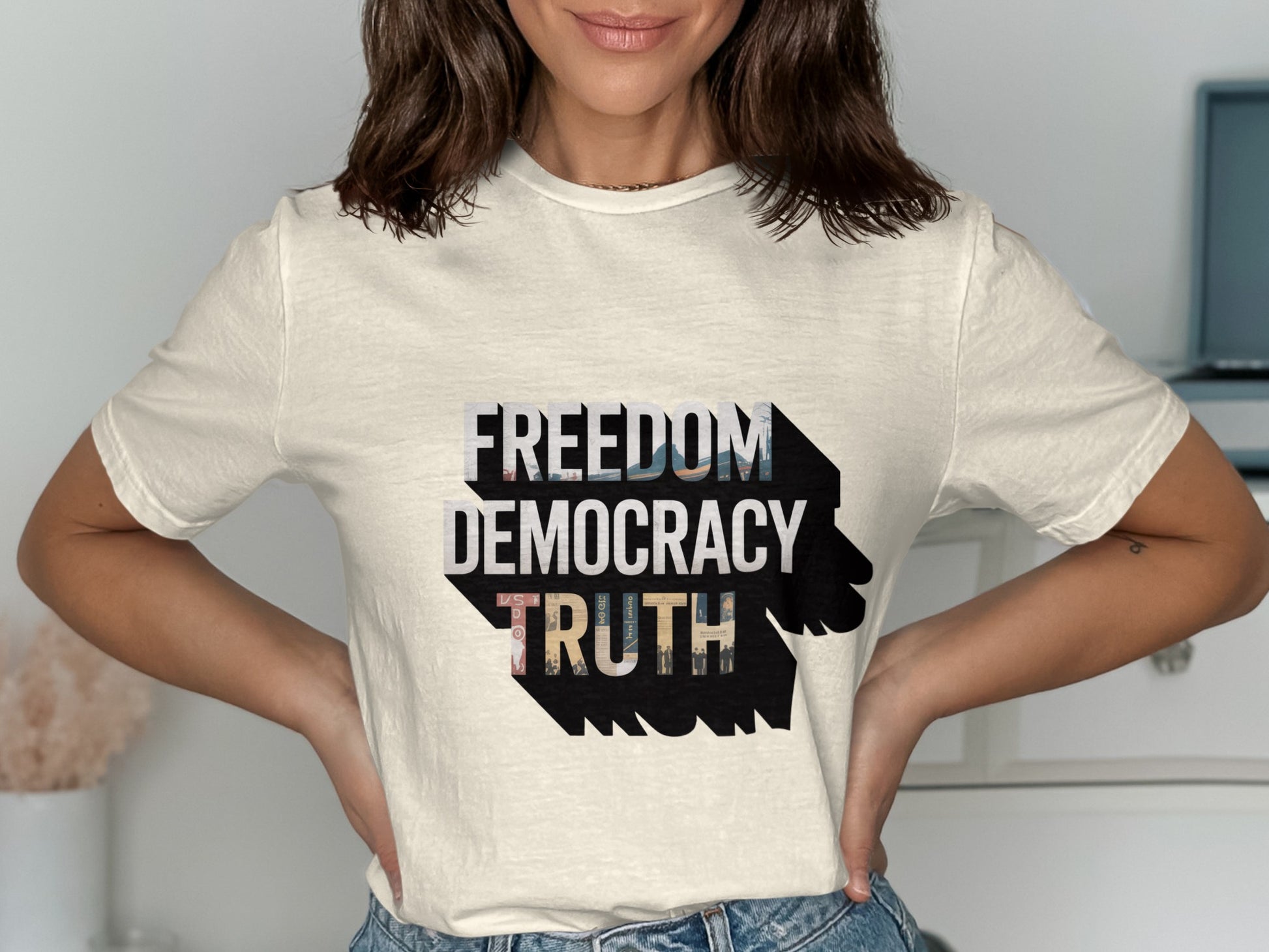 Freedom Democracy Truth Graphic T-Shirt product