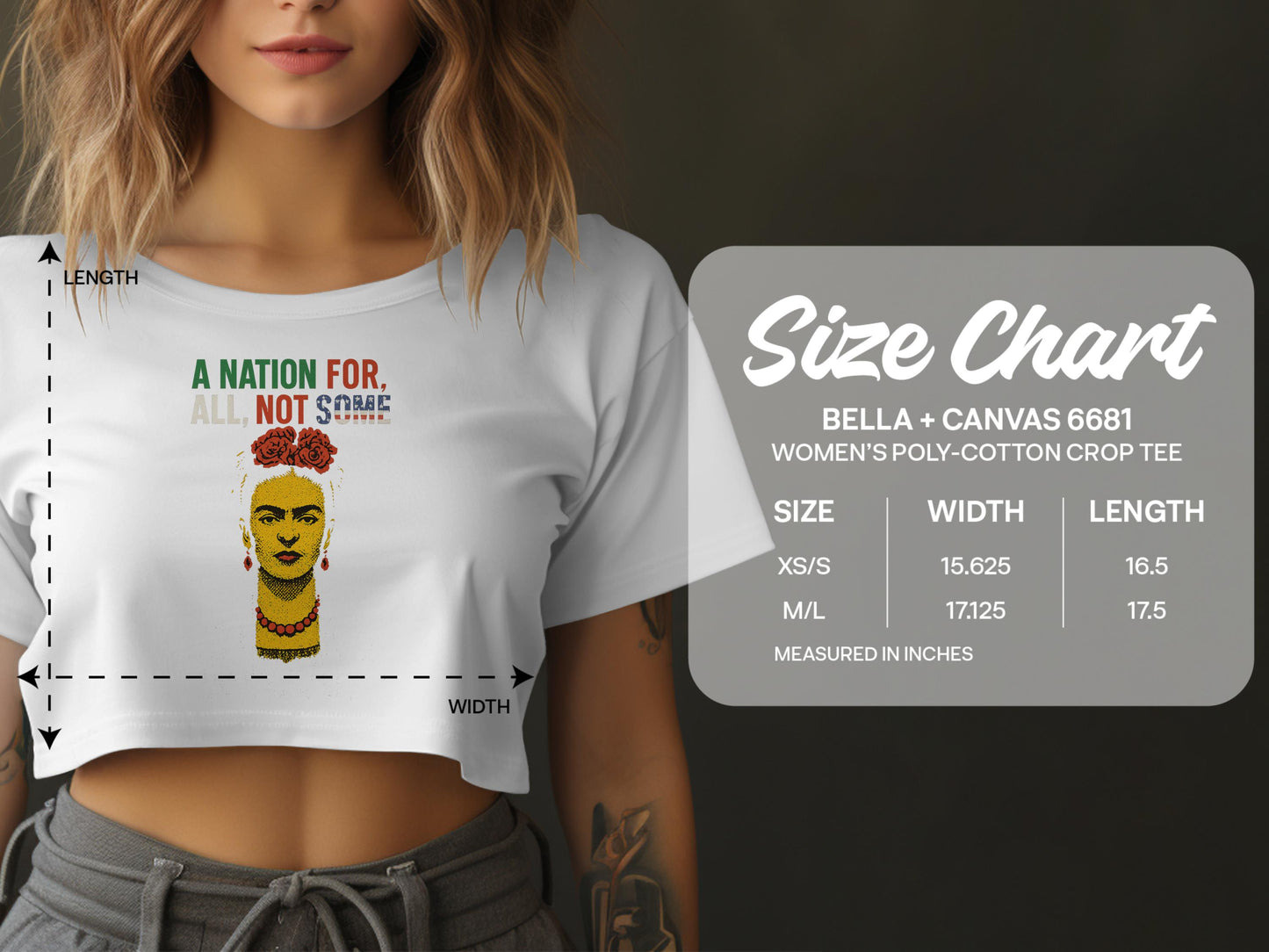 Frida Nation Women's Poly-Cotton Crop Tee product