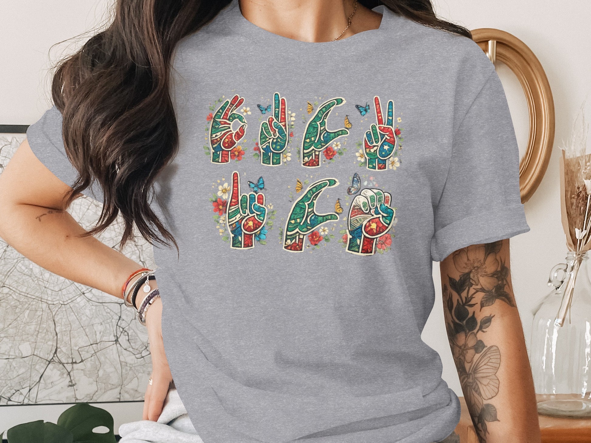 Colorful Sign Language Graphic Women's T-Shirt Product
