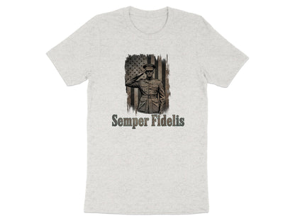 Semper Fidelis Saluting Officer Graphic T-Shirt