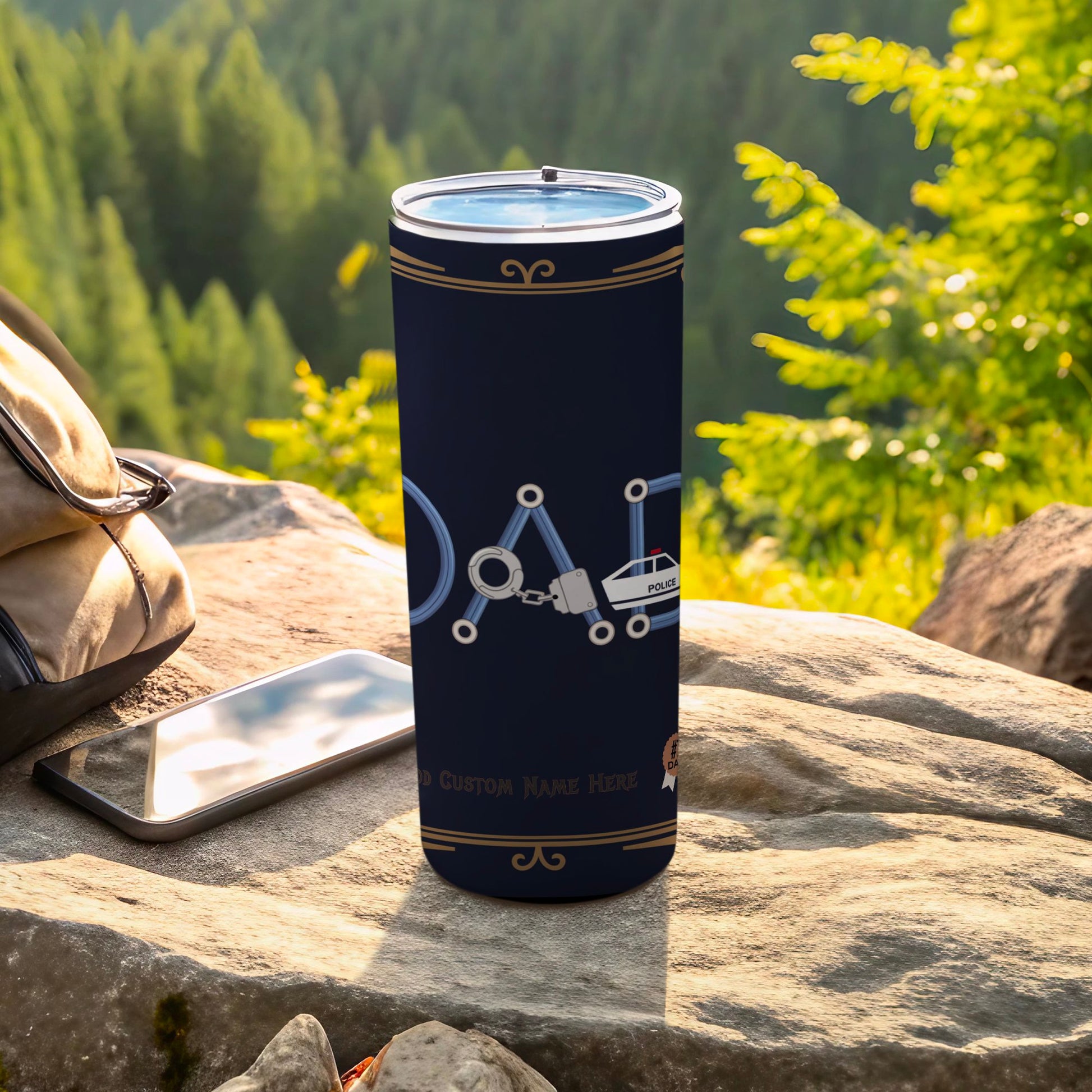 Personalized Dad Travel Tumbler for Outdoor Adventures product
