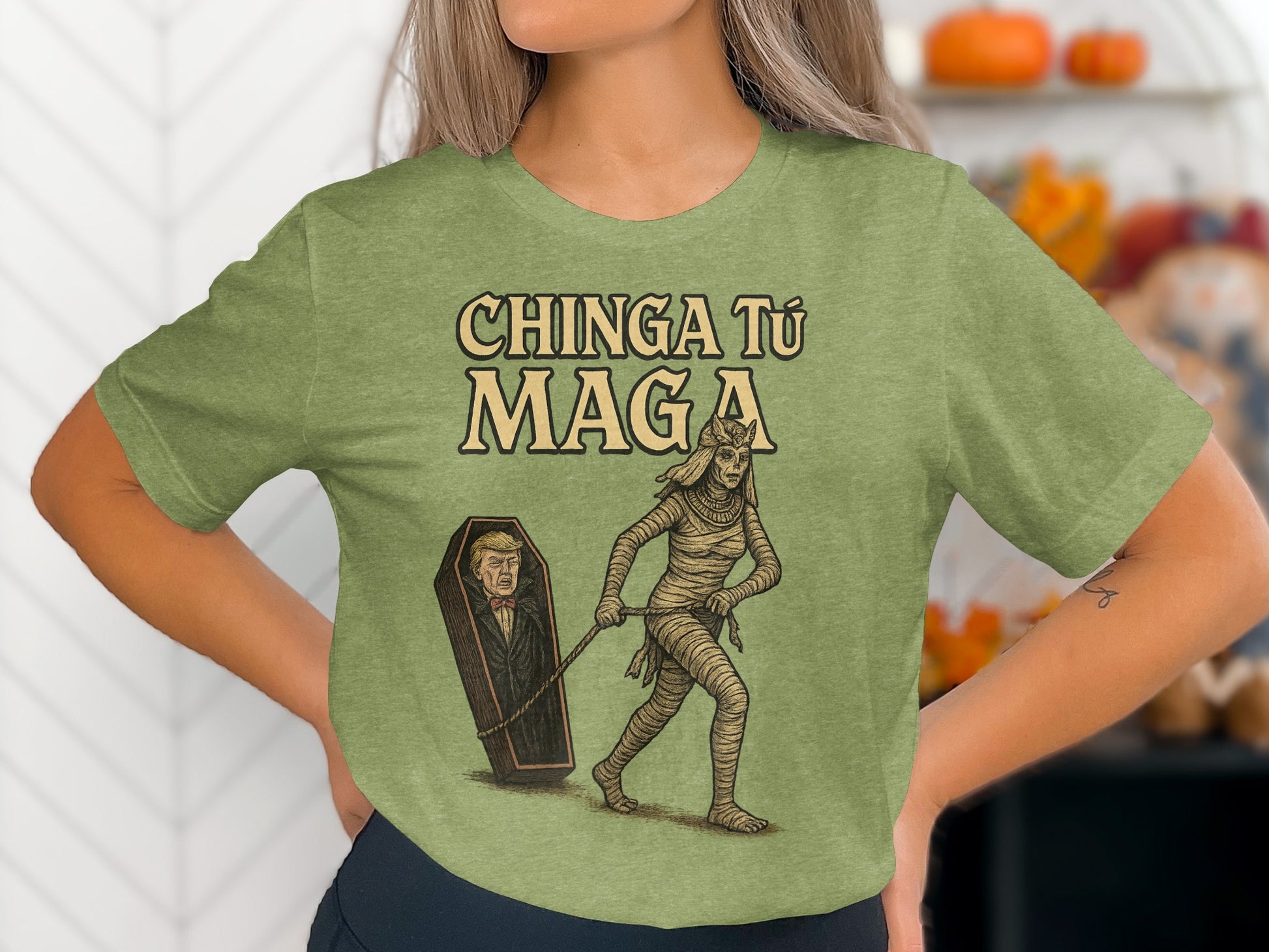 Unique Chinga Tu Maga Themed Short Sleeve T-shirt product type