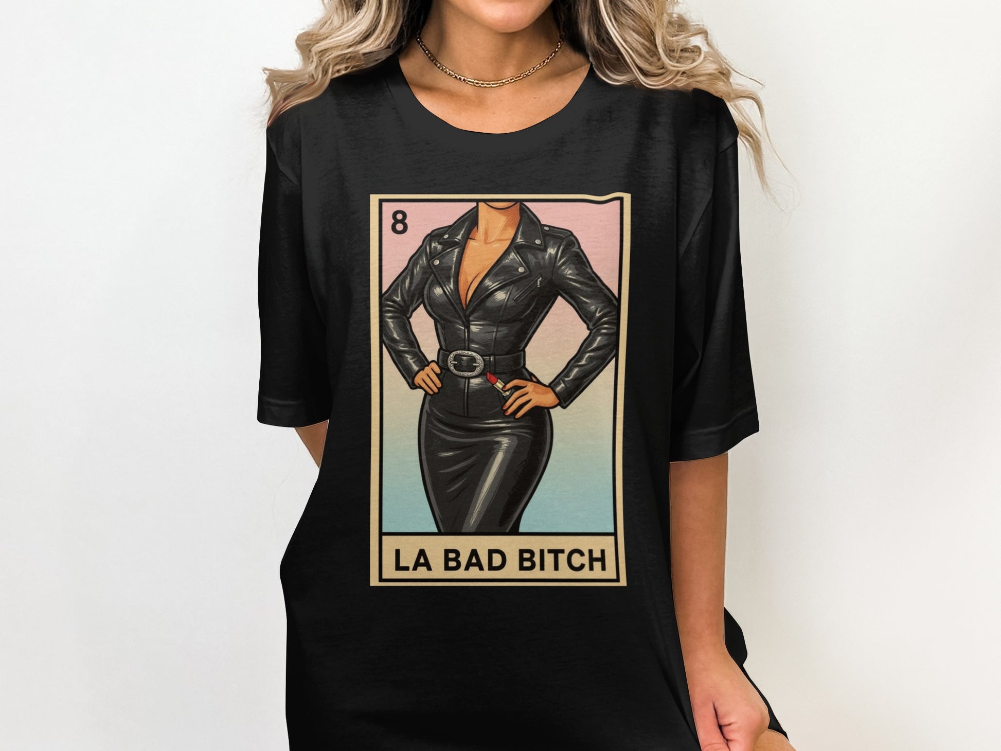 Stylish La Bad Bitch Graphic Print T-shirt product type