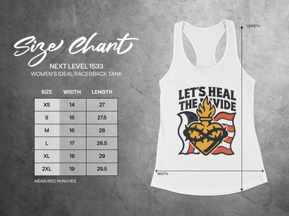Let's Heal The Vibe Design Ideal Racerback Tank
