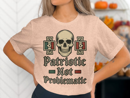 Patriotic Not Problematic Skull Graphic Tee