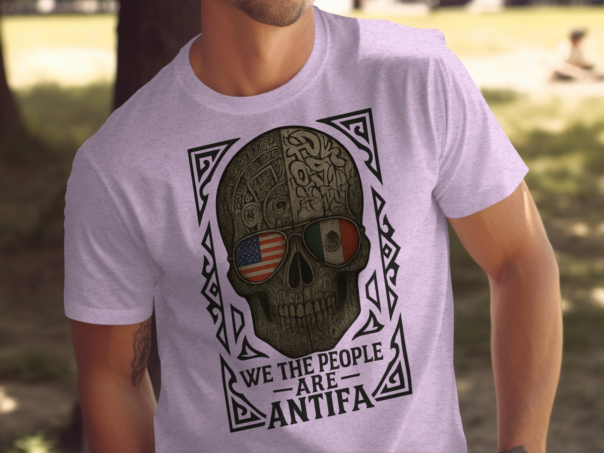 We the People Are Antifa Skull Graphic T-shirt