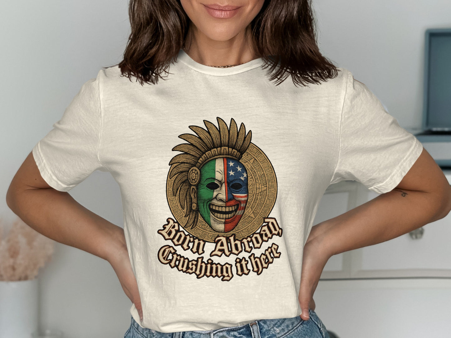 Born Abroad Crushing it Here Graphic T-Shirt product