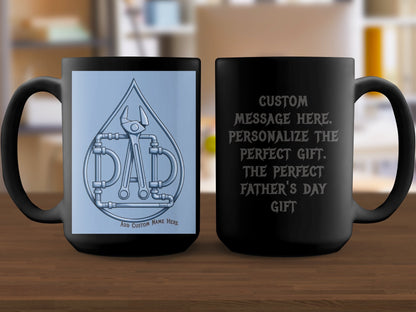Personalized Father's Day Black Mug Gift product type