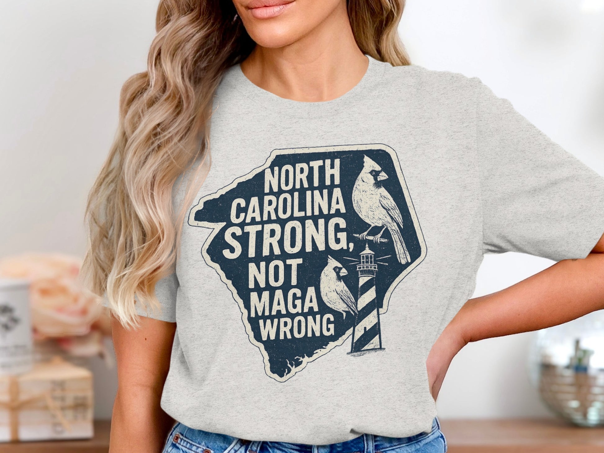 North Carolina Strong Not Maga Wrong T-shirt product
