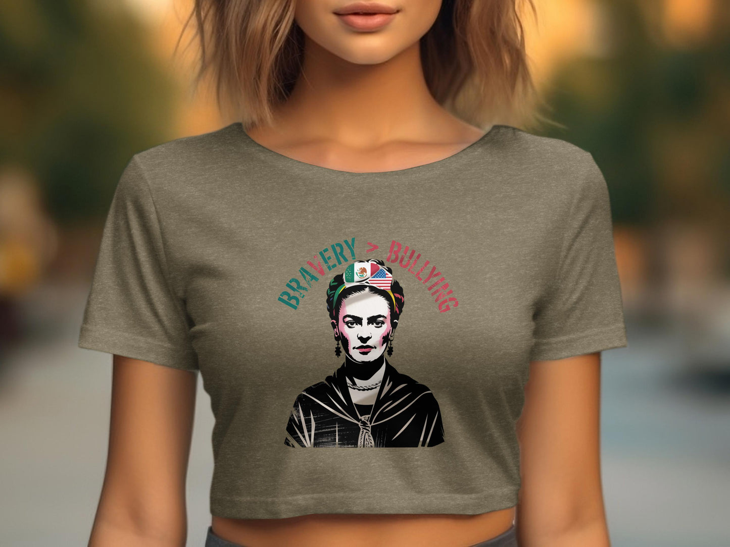 Bravery Over Bullying Statement Crop Top product