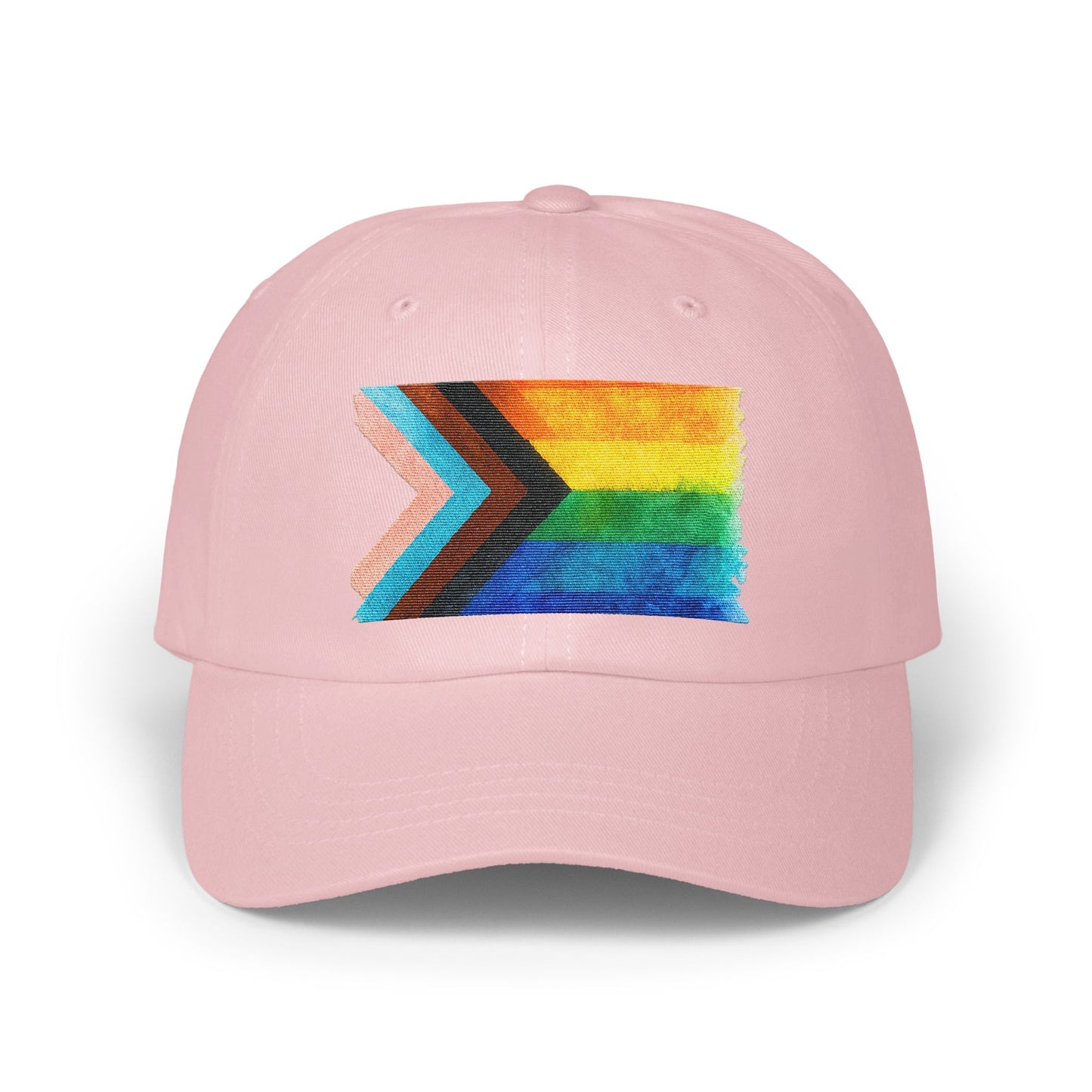 Rainbow Flag Design on Pink Baseball Cap product