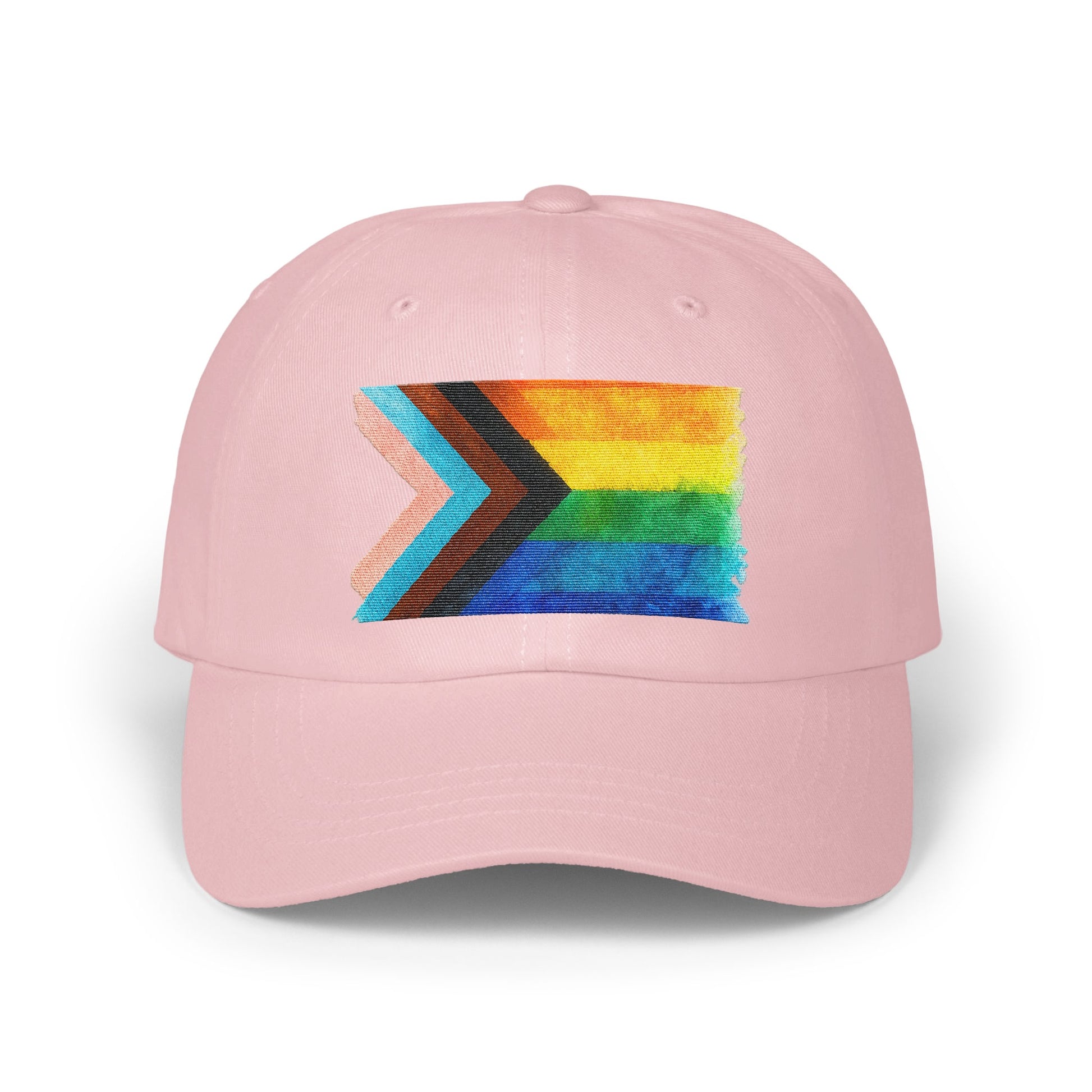 Rainbow Flag Design on Pink Baseball Cap product