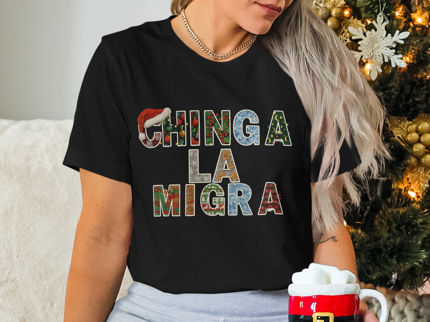 Holiday Themed Chinga La Migra Shirt for Festive Cheer