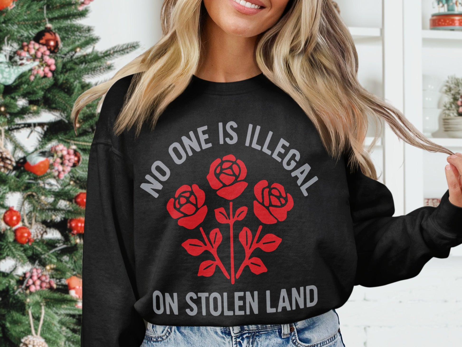No One Is Illegal On Stolen Land Sweatshirt product type