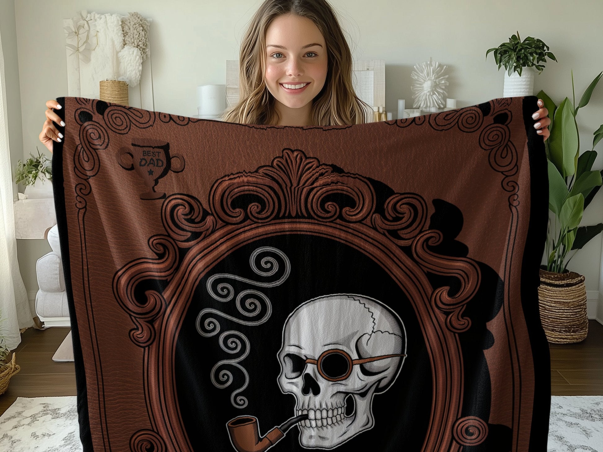 Unique Skull Design Keepsake Blanket product